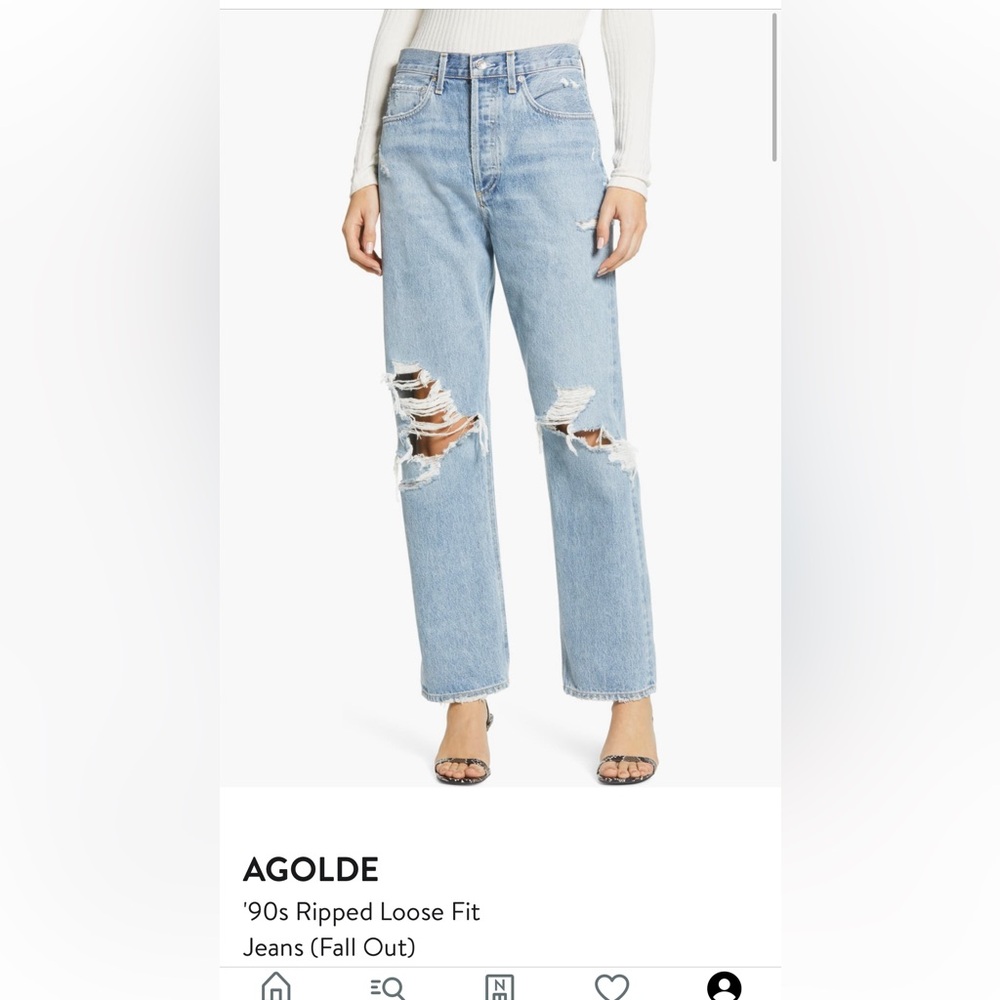 AGOLDE ‘90s ripped loose fit denim